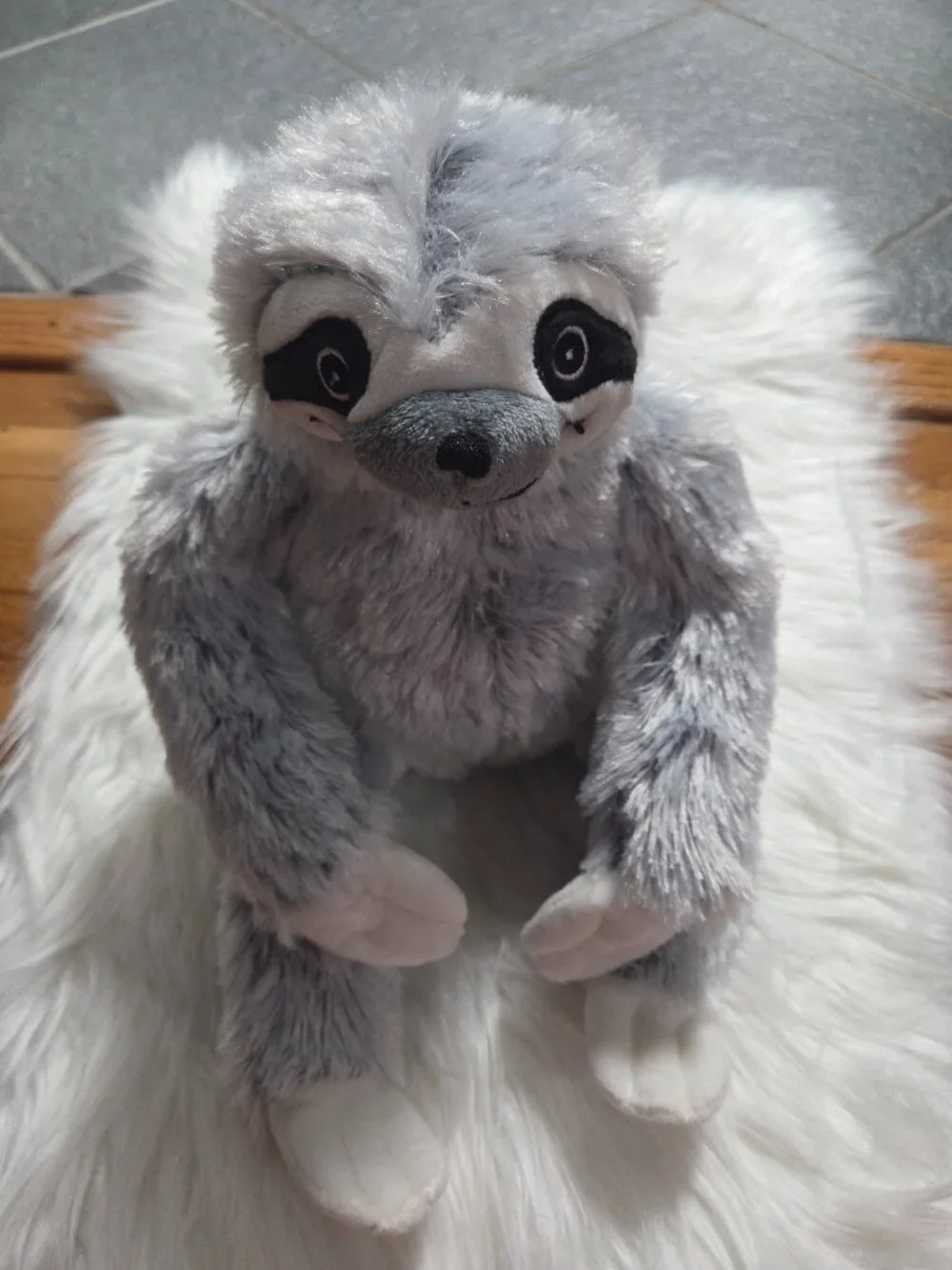 Gray Stuffed Sloth Toy